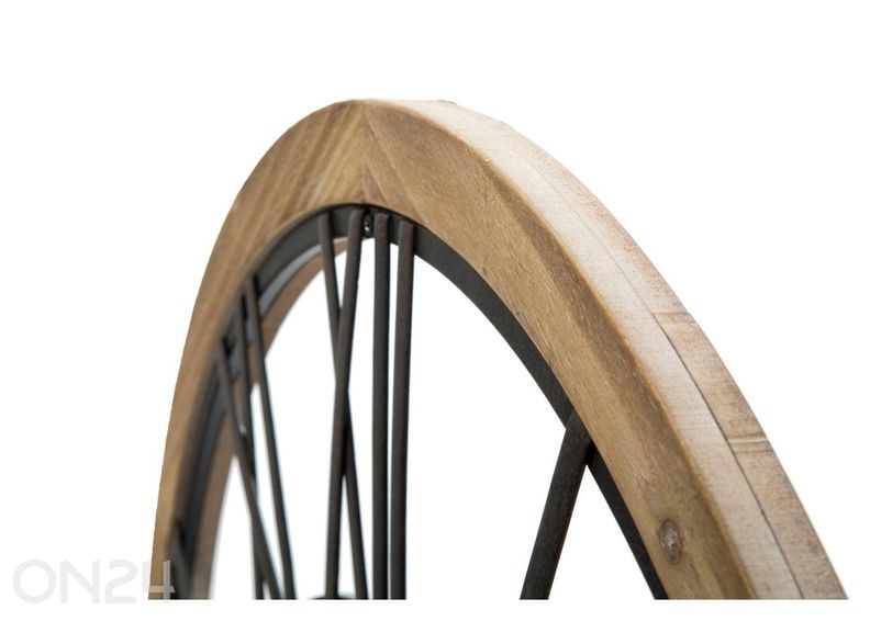 Seinäkello Ø70 cm, ruskea/musta kuvasuurennos