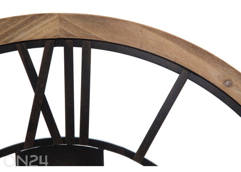 Seinäkello Ø70 cm, ruskea/musta kuvasuurennos