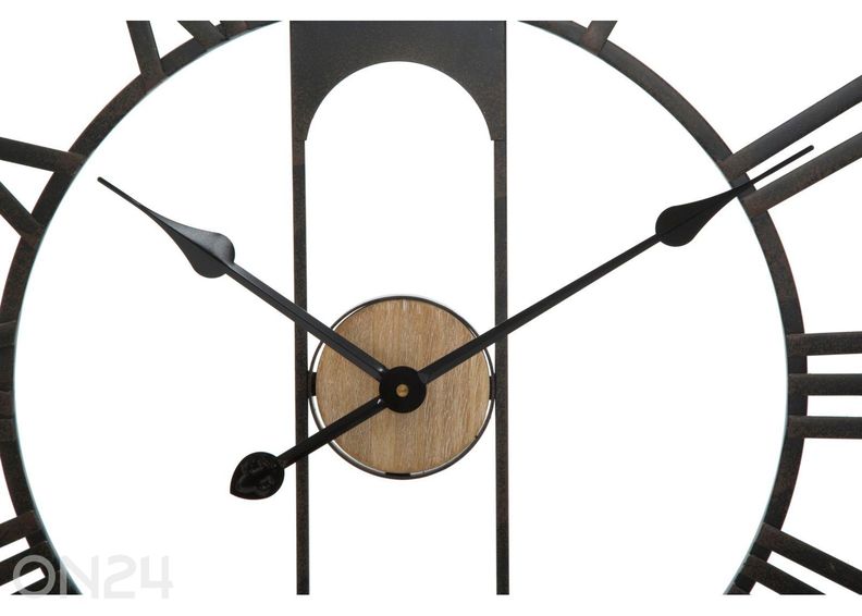 Seinäkello Ø70 cm, ruskea/musta kuvasuurennos