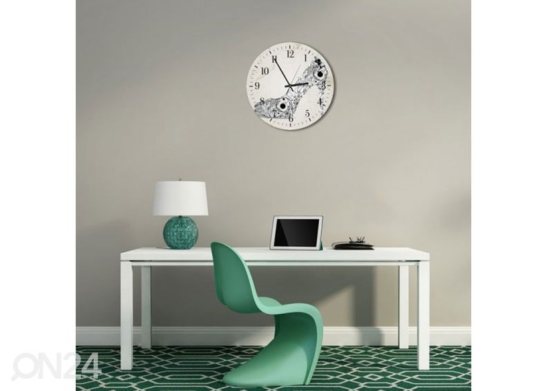 Seinäkello Shoes kuvalla kuvasuurennos