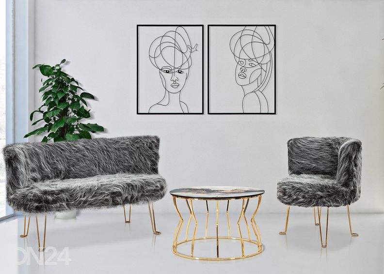 Seinäkoristeet Woman 2 kpl 60x80 cm kuvasuurennos