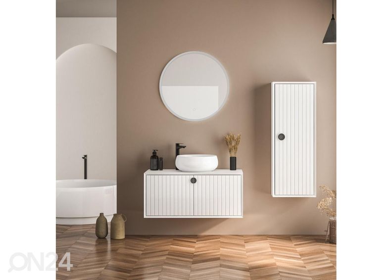 Seinäpeili Ø 60 cm LED kuvasuurennos