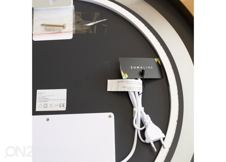 Seinäpeili Ø 60 cm LED kuvasuurennos