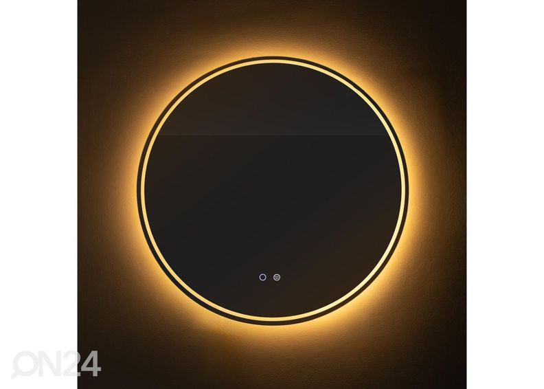 Seinäpeili Ø 80 cm LED kuvasuurennos