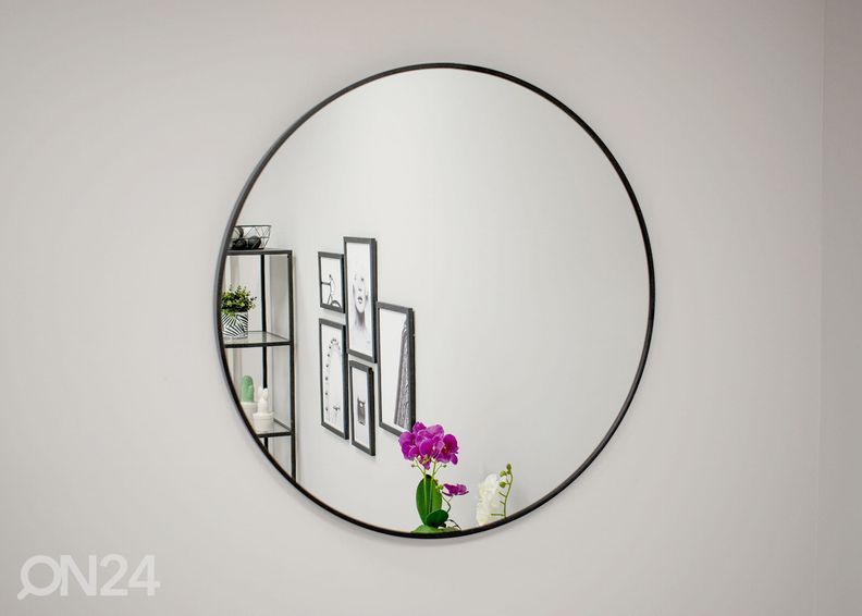 Seinäpeili, musta Ø 60 cm kuvasuurennos
