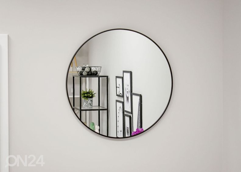 Seinäpeili, musta Ø 60 cm kuvasuurennos