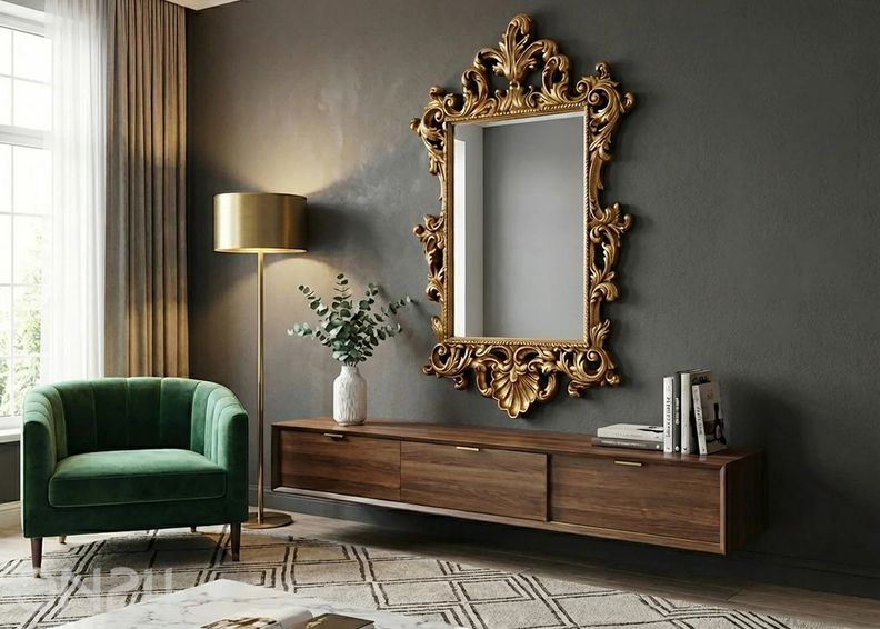 Seinäpeili Opulent kuvasuurennos