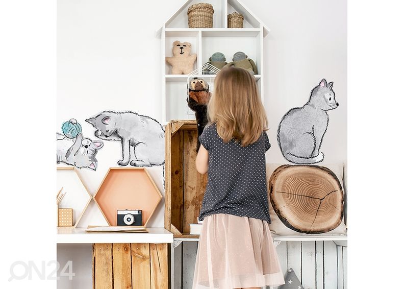 Seinätarra Kissat kuvasuurennos