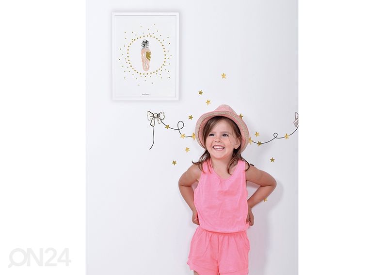 Seinätarra kultaiset tähdet, 26 kpl kuvasuurennos