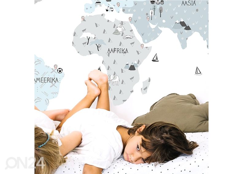 Seinätarra Maailmankartta S viron kielellä, eco kuvasuurennos