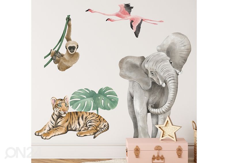 Seinätarra Safari eläimet 1 kuvasuurennos