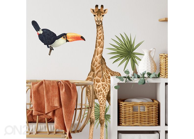 Seinätarra Safari eläimet 2 kuvasuurennos