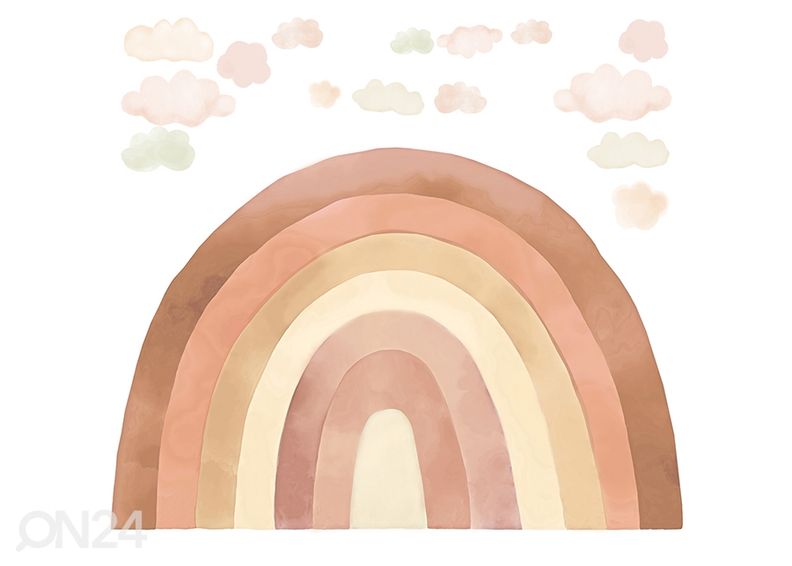 Seinätarra Sateenkaari, beige kuvasuurennos