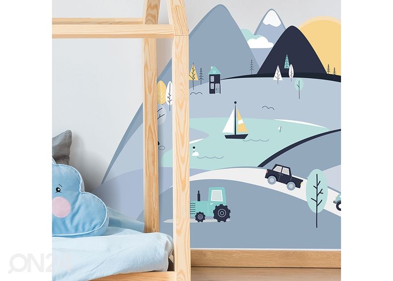 Seinätarra Siniset vuoret L kuvasuurennos