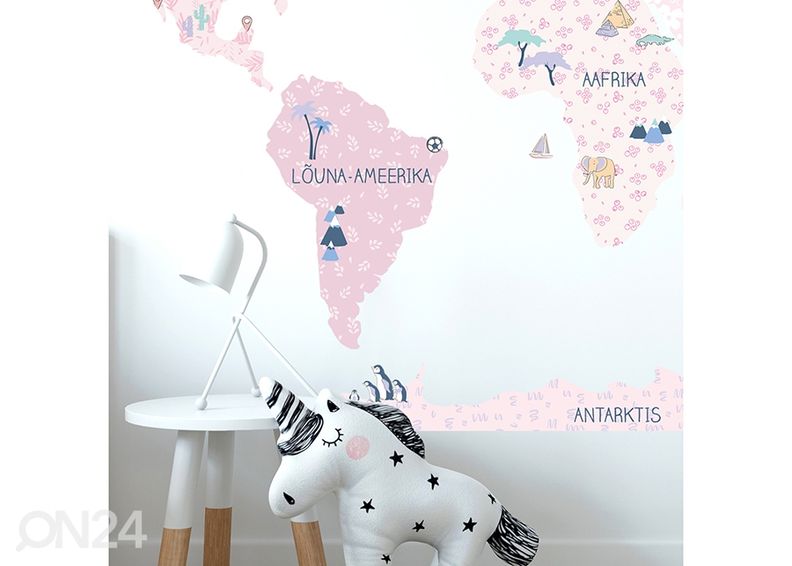 Seinätarrat Maailmankartta S viron kielellä, spring flower kuvasuurennos