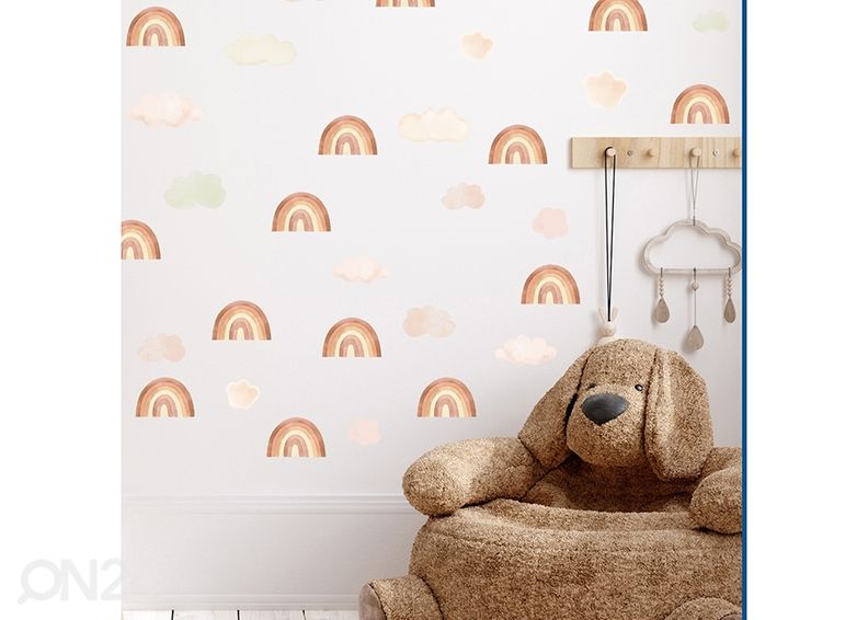 Seinätarrat Pieni sateenkaari, beige kuvasuurennos