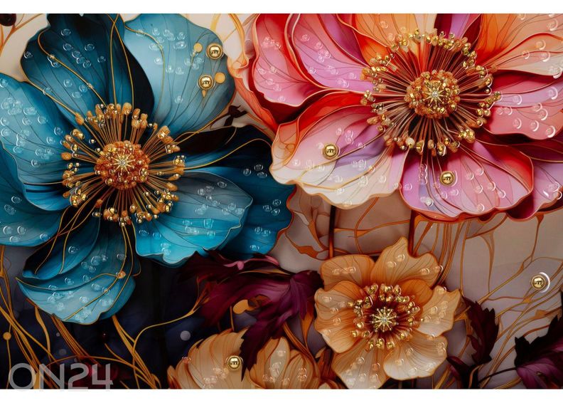 Seinätaulu Narcy 82x82 cm, värikäs kuvasuurennos