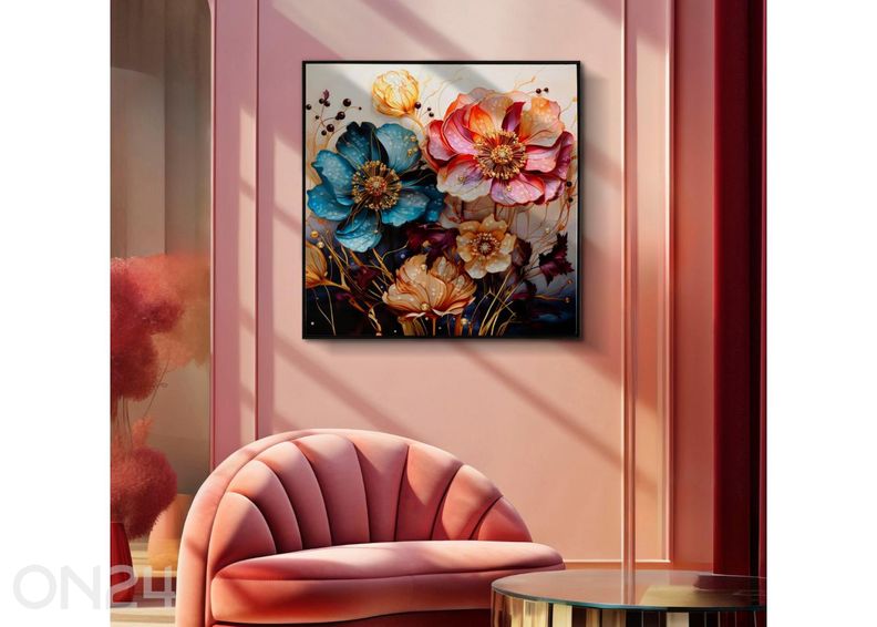 Seinätaulu Narcy 82x82 cm, värikäs kuvasuurennos