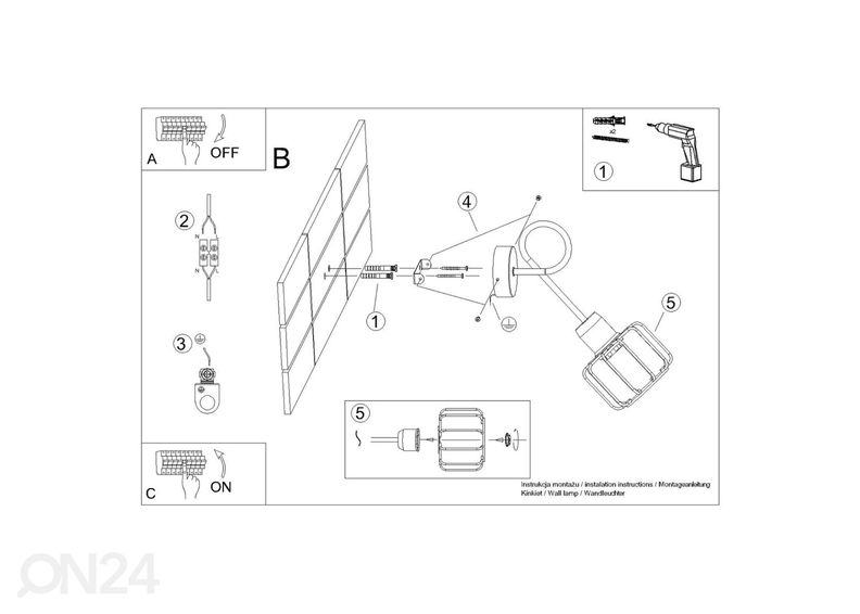 Seinävalaisin Beluci 1S, musta kuvasuurennos