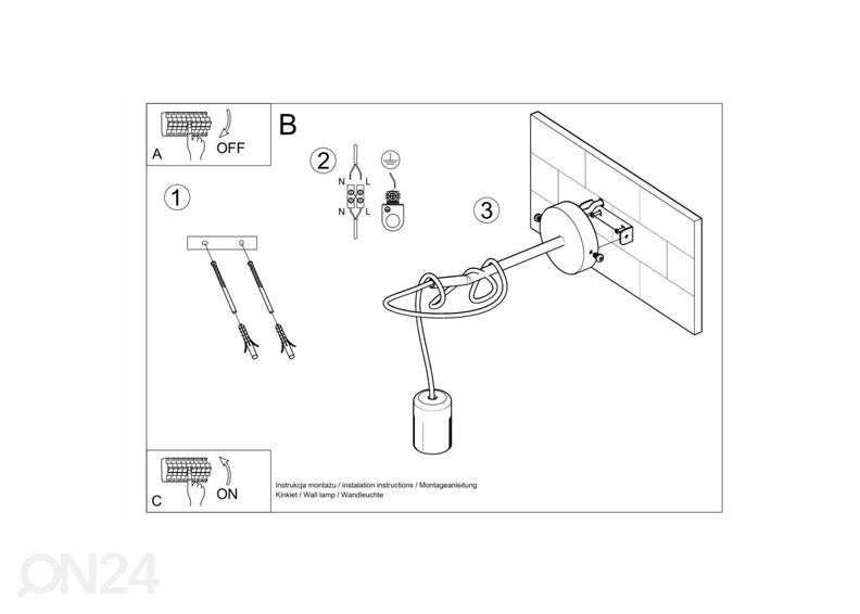 Seinävalaisin Edison, musta kuvasuurennos