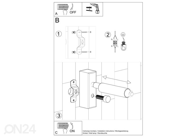 Seinävalaisin Eyetech 1, musta kuvasuurennos