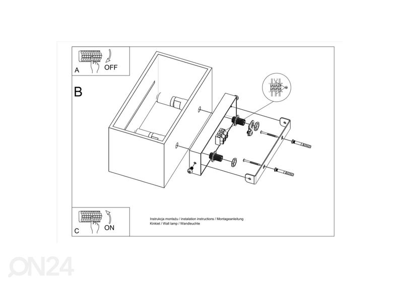Seinävalaisin Lobo Maxi, valkoinen kuvasuurennos