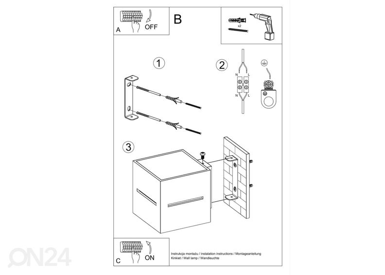 Seinävalaisin Lobo, valkoinen kuvasuurennos