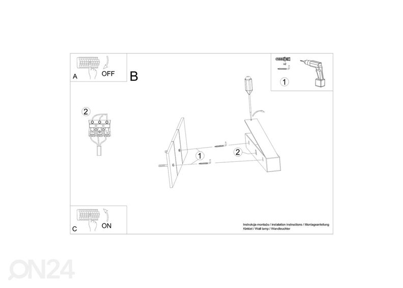 Seinävalaisin Pinne 150, musta kuvasuurennos