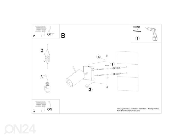 Seinävalaisin Ring, valkoinen kuvasuurennos