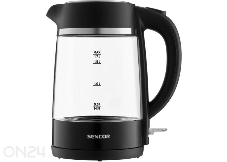 Sencor SWK2711BK -vedenkeitin lasirungolla kuvasuurennos