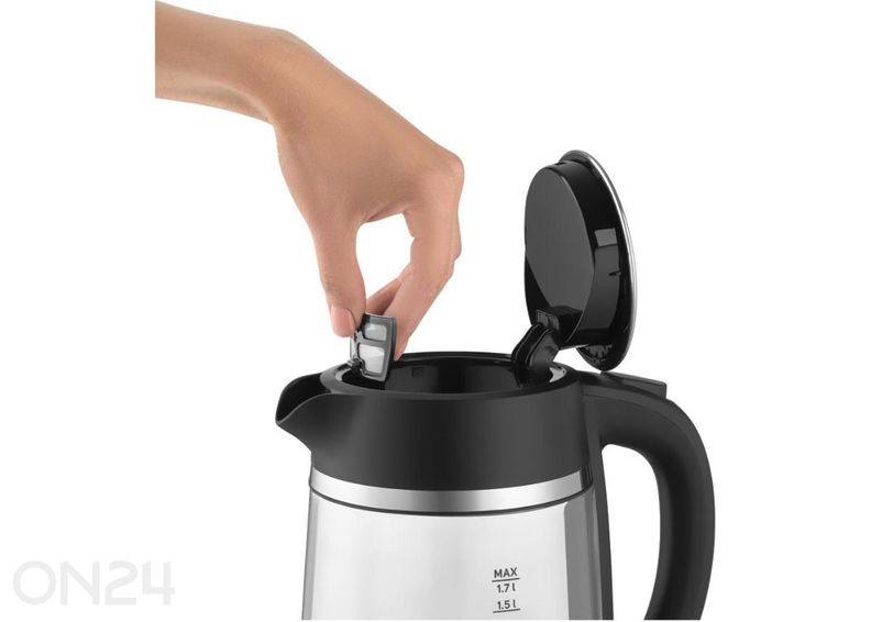 Sencor SWK2711BK -vedenkeitin lasirungolla kuvasuurennos