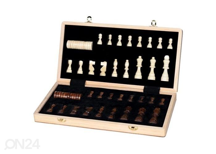 Shakki ja tammi magneetilla kuvasuurennos