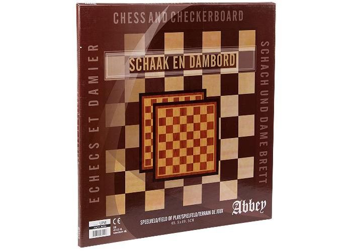 Shakki/tammi pelilauta 4 cm .5x49,5 Abbey kuvasuurennos