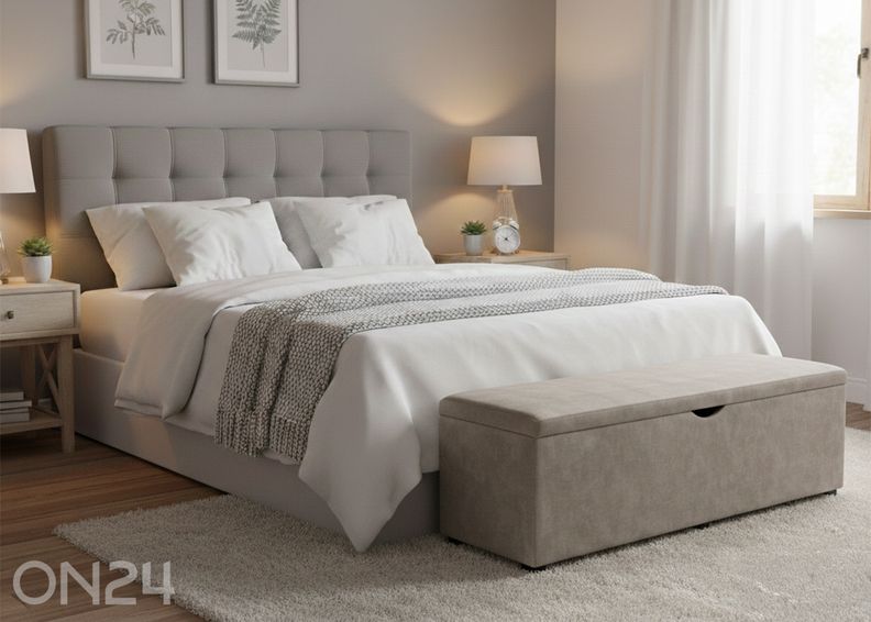 Sime Beds säilytystilallinen rahipenkki MONO Ruut 140 cm kuvasuurennos