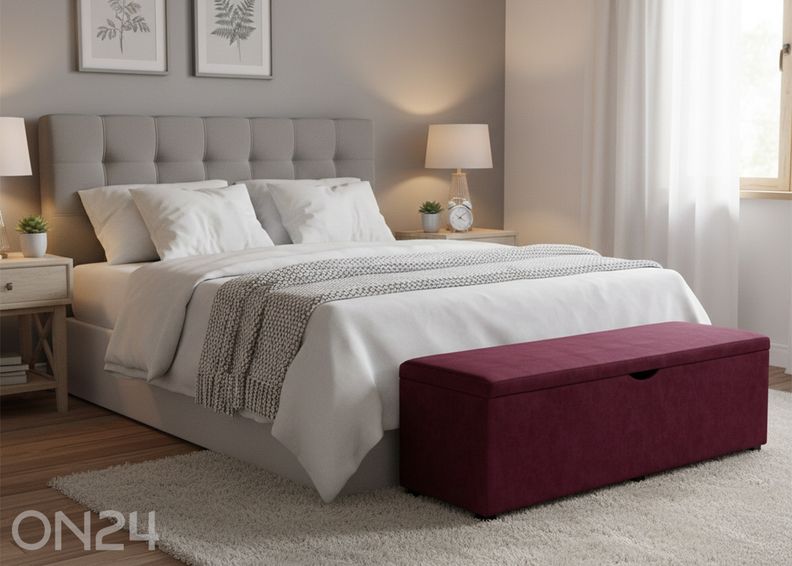 Sime Beds säilytystilallinen rahipenkki MONO Ruut 90 cm kuvasuurennos