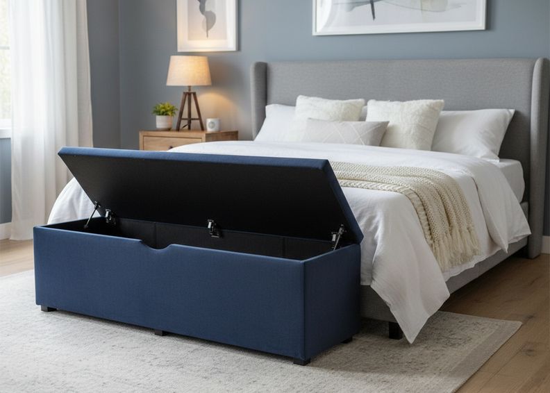 Sime Beds yöpöytä säilytystilalla Vault, sileä, 90 cm kuvasuurennos