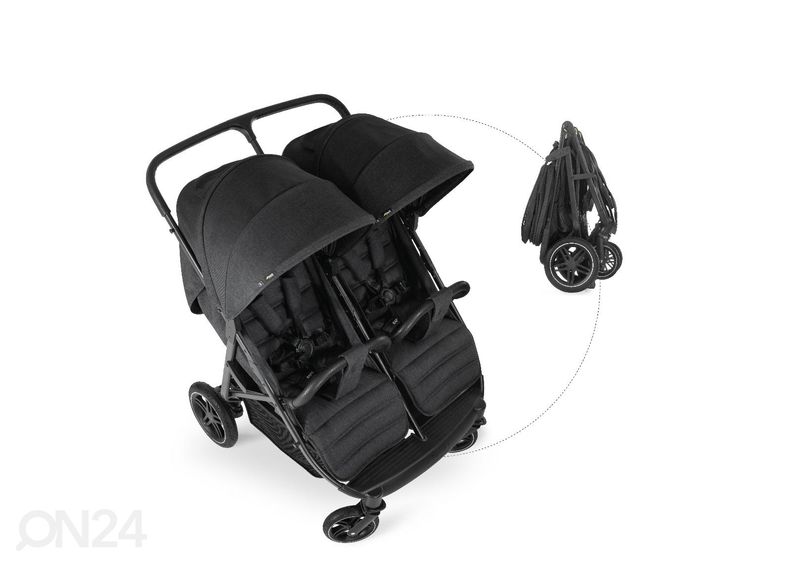 Sisarusrattaat Hauck Select Uptown Duo Melange musta kuvasuurennos