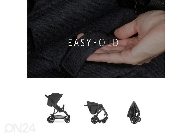 Sisarusrattaat Hauck Select Uptown Duo Melange musta kuvasuurennos