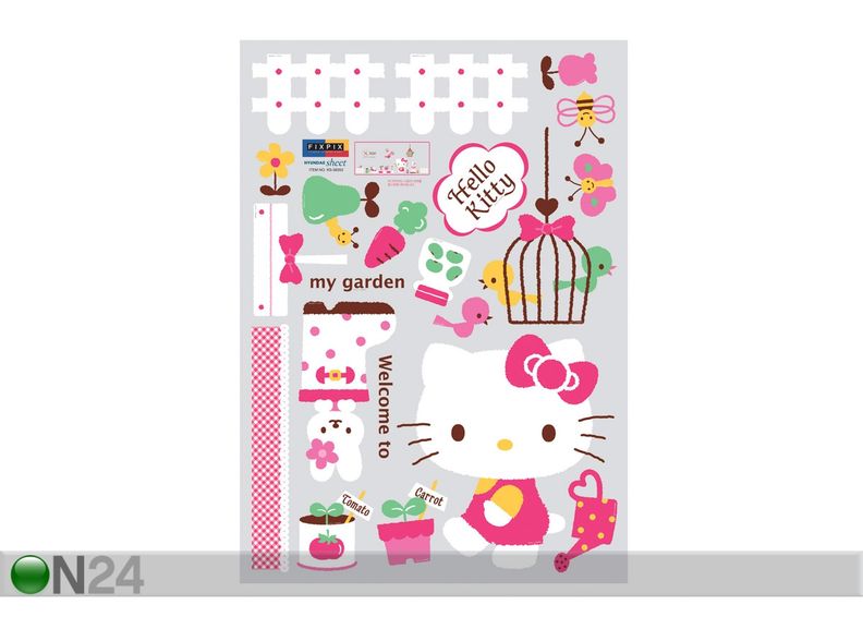 Sisustustarra HELLO KITTY PUUTARHA kuvasuurennos