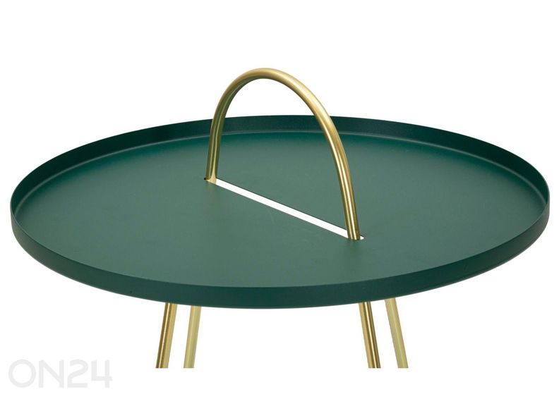 Sivupöytä Grent Ø 45 cm, vihreä/kullanvärinen kuvasuurennos