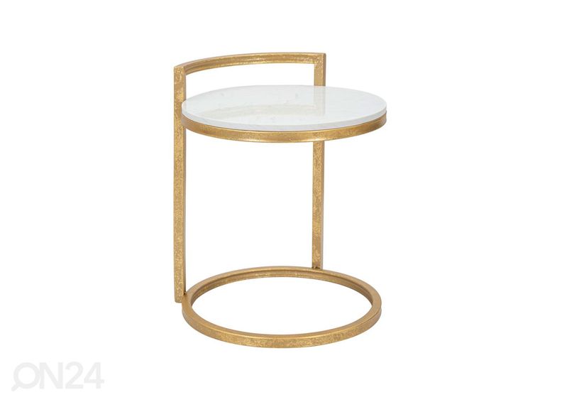 Sivupöytä Round, kulta / valkoinen kuvasuurennos