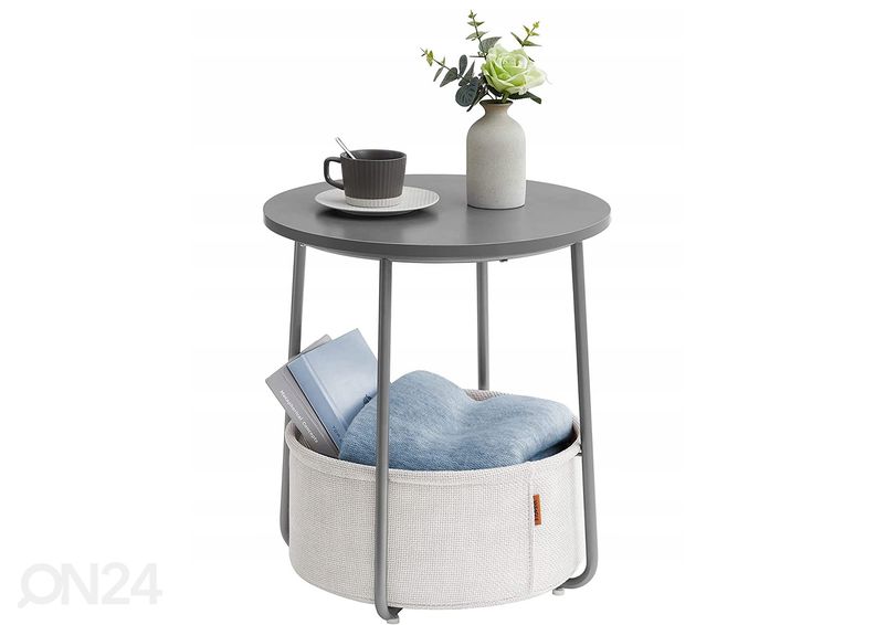 Sivupöytä säilytyskorilla Oskar, harmaa kuvasuurennos