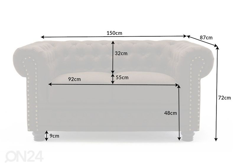 Sohva Chesterfield kuvasuurennos