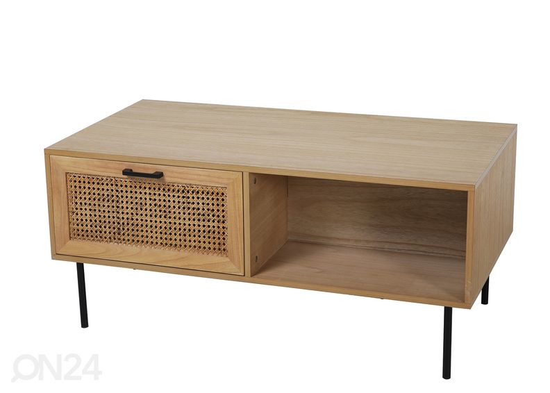 Sohvapöytä 59x110 cm, luonnonväri/ musta kuvasuurennos