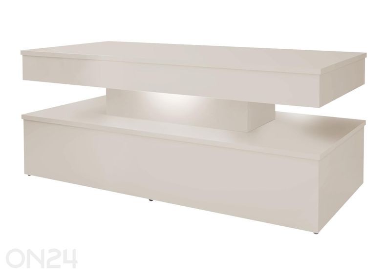 Sohvapöytä Glossa 120x55 cm + LED kuvasuurennos