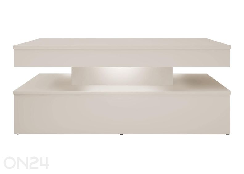 Sohvapöytä Glossa 120x55 cm + LED kuvasuurennos
