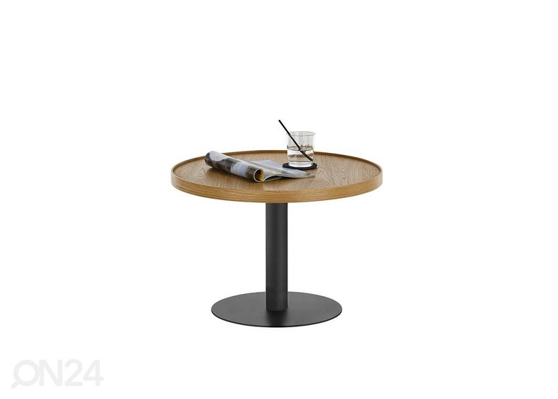 Sohvapöytä Monteverde tammi / musta Ø60 cm kuvasuurennos