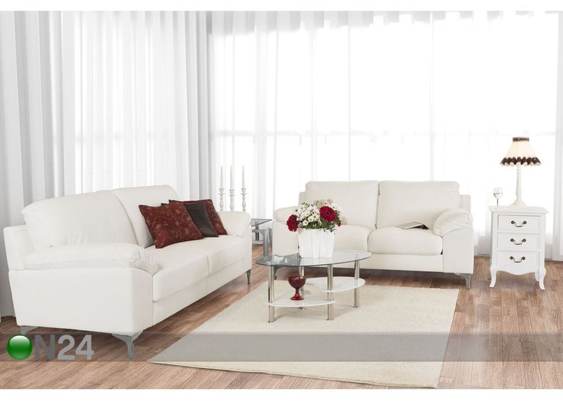 Sohvapöytä OVAL 90x55 cm kuvasuurennos