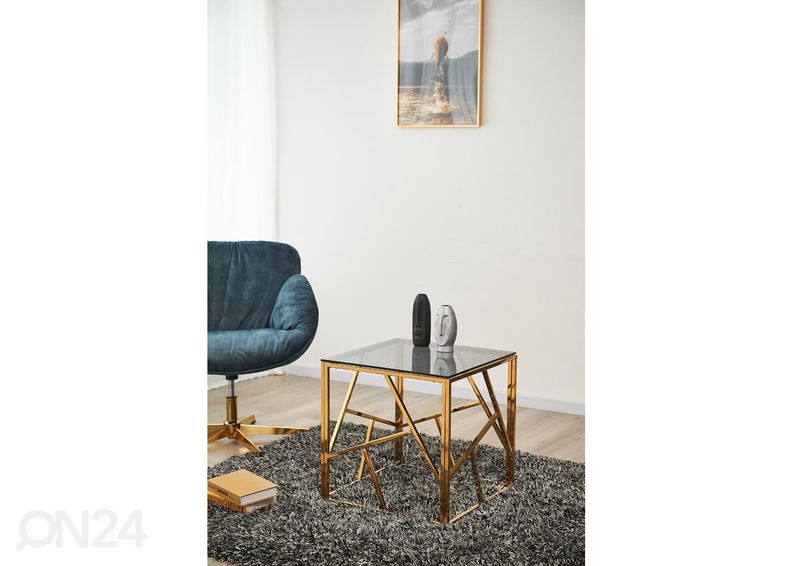 Sohvapöytä Tala 55x55 cm, kullanvärinen kuvasuurennos