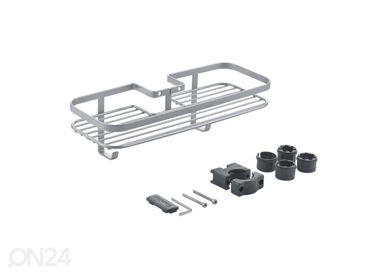 Suihkuhylly Origin matala, 29x11x9 cm, hopea kuvasuurennos